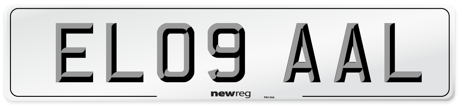 EL09 AAL Number Plate from New Reg